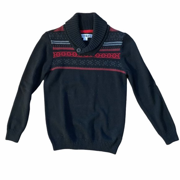 Silver Lake Other - Boys Fair Isle Nordic Shawl Collar Sweater Medium